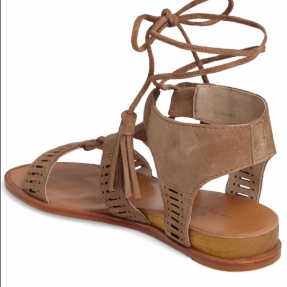 Caslon Brown SuedeTasseled Gladiator Sandal